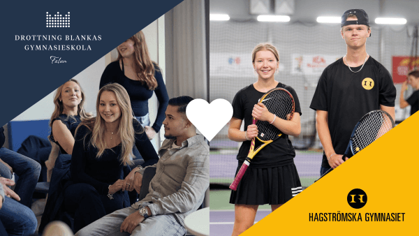 Två bilder av elever som visar en sammanslagning av skolor