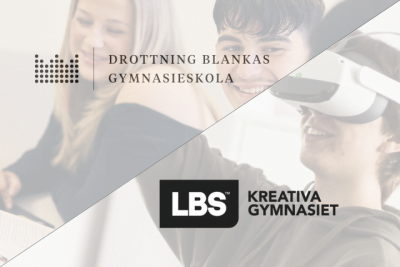 Drottning Blankas och LBS loggor tillsammans